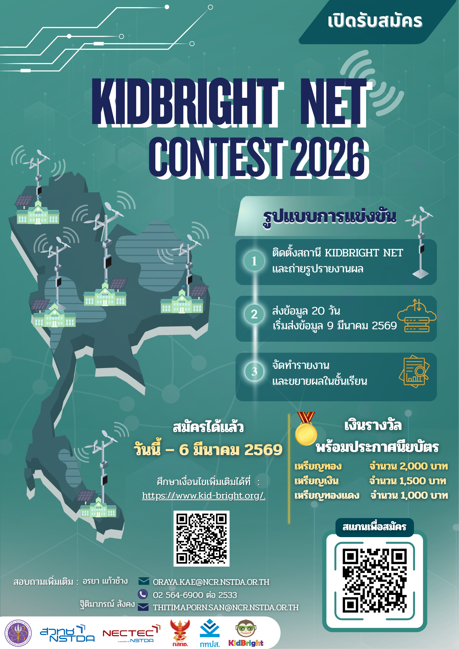 Poster ประกวด KidBright NET ระยะที่ 2 Edit 26.2.69